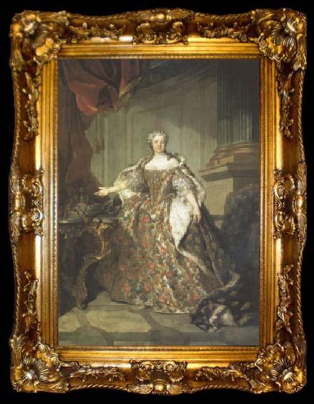 framed  Louis Tocque Marie Leczinska Queen of France wife of Louis XV (mk05), ta009-2